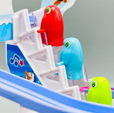 Exciting Penguin Race Track Set with Flashing Lights and Music – Fun Climbing Toy for Kids