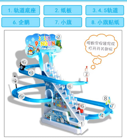 Penguin Electric Ladder Toy with Music and Lights – Climbing Track Fun for Kids