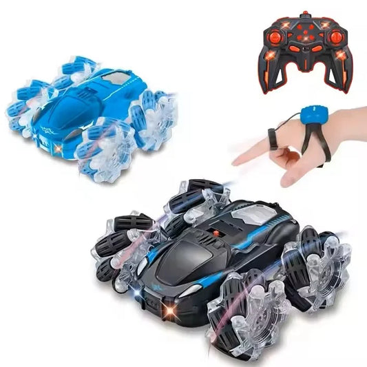 Double-Sided Stunt Car with Watch and Remote Control – 360° Spins, Flips & Gesture Control