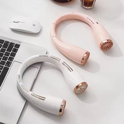 Rechargeable Hands-Free Neck Fan – Portable Wearable Cooling for Summer