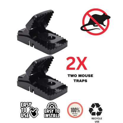 Pack of 2 Universal Mouse Catchers – Reusable Indoor Rat Traps for Home Use