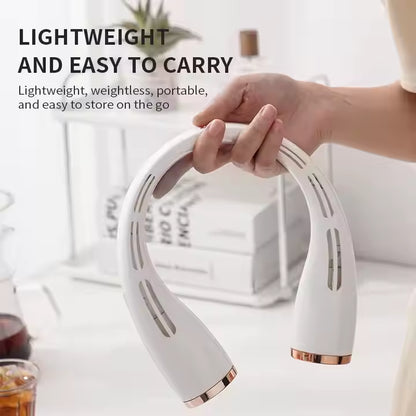 Rechargeable Hands-Free Neck Fan – Portable Wearable Cooling for Summer
