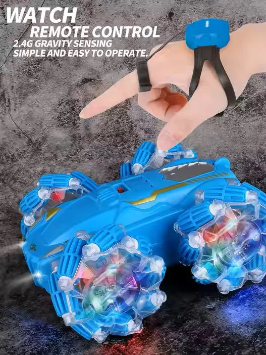 Double-Sided Stunt Car with Watch and Remote Control – 360° Spins, Flips & Gesture Control