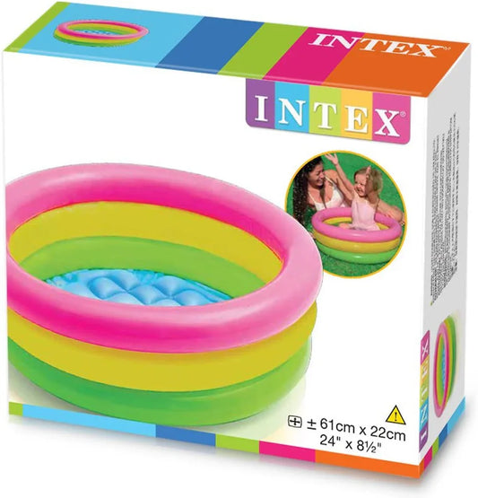 Inflatable Kiddie Pool – 24" Diameter with 8.5" Wall Height | PVC Splash Pool for Toddlers