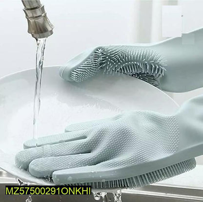 High-Grade Dish Washing Rubber Gloves – Durable, Non-Slip, Waterproof Cleaning Gloves