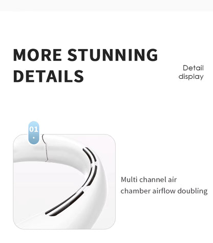 Rechargeable Hands-Free Neck Fan – Portable Wearable Cooling for Summer