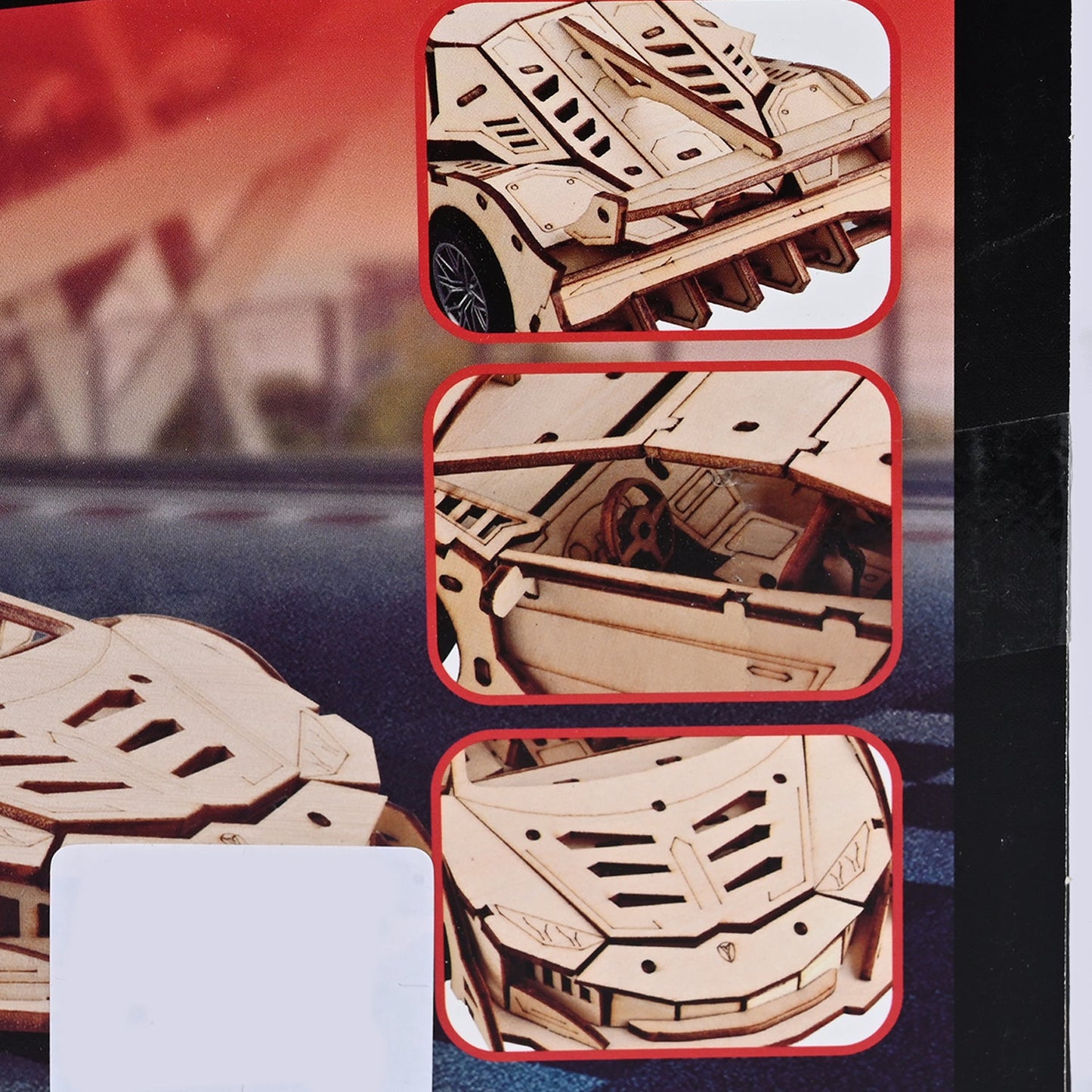 3D Wooden Pull-Back Race Car Kit For Kids