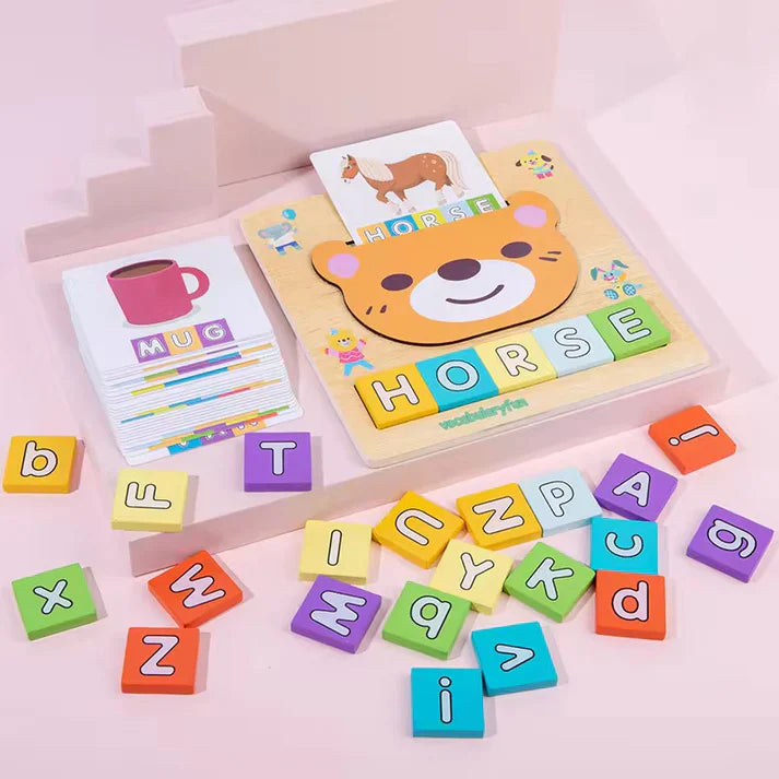 Wooden Alphabet Spelling Puzzle – Fun Learning Toy for Kids