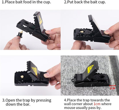 Pack of 2 Universal Mouse Catchers – Reusable Indoor Rat Traps for Home Use