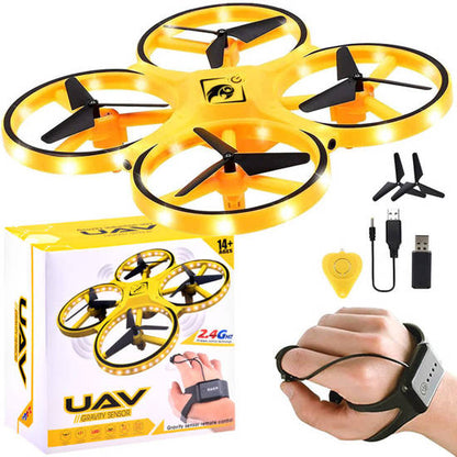 Smartwatch-Controlled 2.4G Gravity Sensor Quadcopter – 4-Axis Remote Control Drone