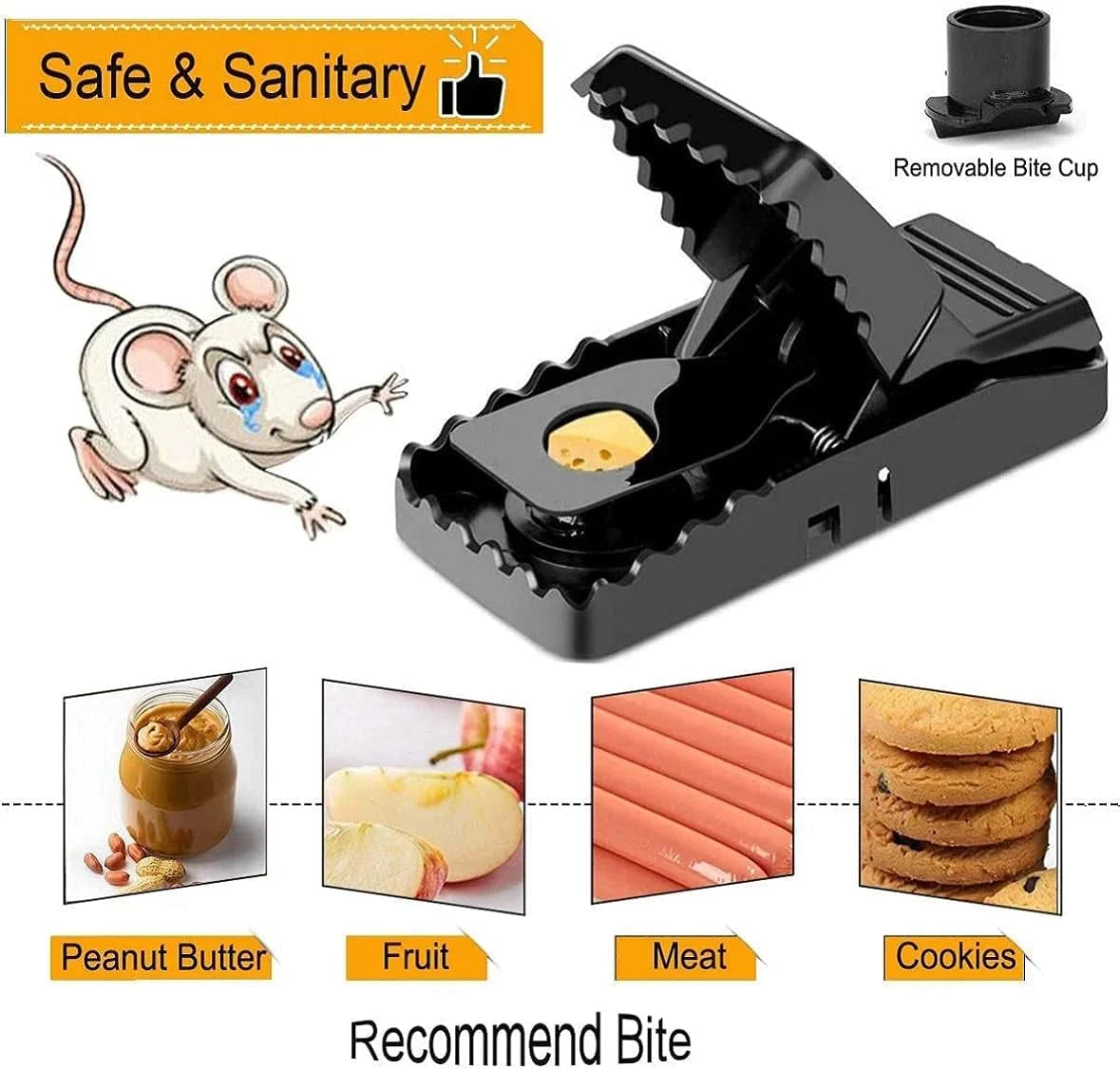 Pack of 2 Universal Mouse Catchers – Reusable Indoor Rat Traps for Home Use