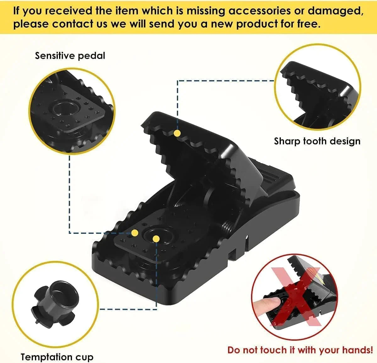 Pack of 2 Universal Mouse Catchers – Reusable Indoor Rat Traps for Home Use