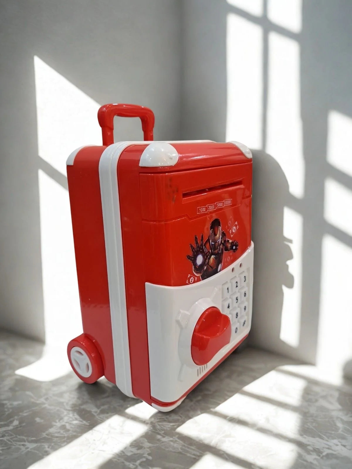 Iron Man ATM Money Box with Password Lock – Secure Saving for Kids