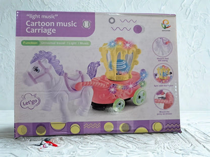 Cartoon Buggi Toy with Music & Lights – Fun Ride-On Style for Kids