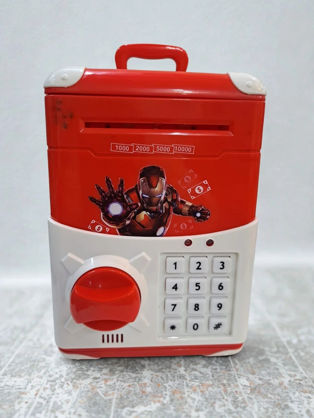 Iron Man ATM Money Box with Password Lock – Secure Saving for Kids