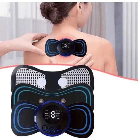 EMS Butterfly Massage Pad – Portable Electric Muscle Stimulator for Pain Relief & Toning
