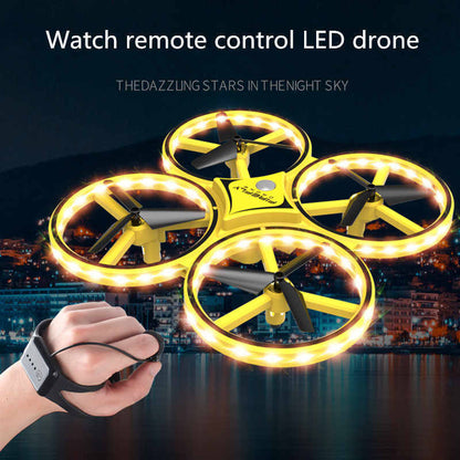 Smartwatch-Controlled 2.4G Gravity Sensor Quadcopter – 4-Axis Remote Control Drone