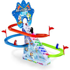 Exciting Penguin Race Track Set with Flashing Lights and Music – Fun Climbing Toy for Kids