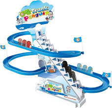 Exciting Penguin Race Track Set with Flashing Lights and Music – Fun Climbing Toy for Kids