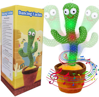 Rechargeable Dancing Cactus Toy – Sing, Dance, and Talk Back with Lights & Music